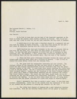 A. Walton Litz to Reverend Harold J. Dudley correspondence