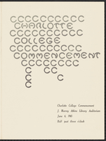 Charlotte College Commencement, 1965