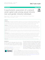A psychometric assessment of a network social capital scale among sexual minority men and gender minority individuals